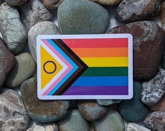 LGBTQ Progress Pride Flag UFO Sticker Holographic Water Resistant Etsy