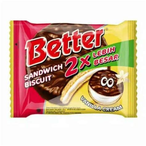 Jual BETTER KECIL SANDWICH BISCUIT COKELAT VANILLA CREAM BISKUIT ROMA ... 