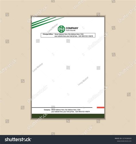 Professional A4 Letterhead Design Modern Businesses Stock Vector
