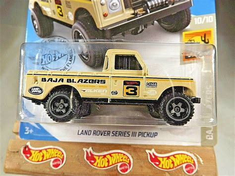 Hot Wheels Baja Blazers Land Rover Series Lll Pickup Tan W Baja Sp Contemporary