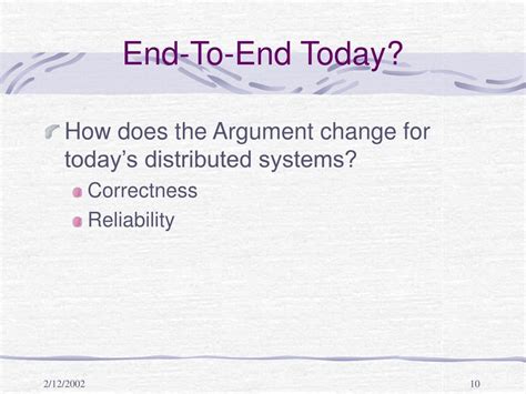 PPT End To End Arguments In System Design PowerPoint Presentation