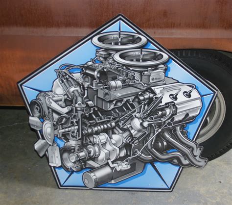 Merch :: Garage Art :: Hemi Motor Metal Garage Art Sign - Mopar ...