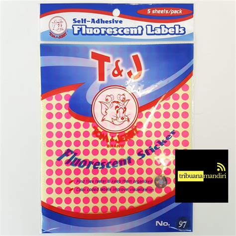 Jual Label Tom And Jerry Tandj Fluorescent Sticker No 97 Bulat