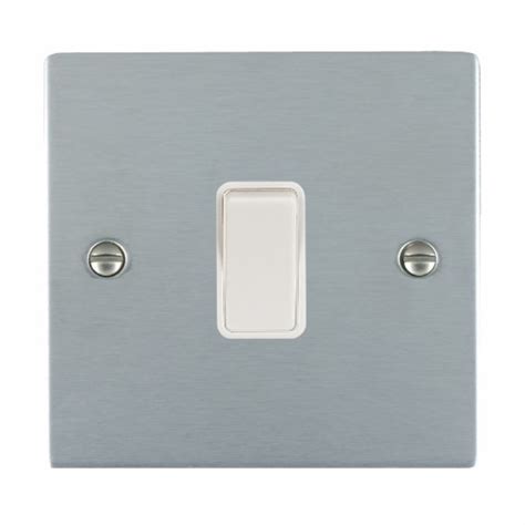 Hamilton Sheer Satin Chrome Gang Ax Intermediate Switch With White