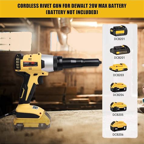 Mellif Cordless Rivet Gun For Dewalt 20V Max Battery Powerstack Lithium