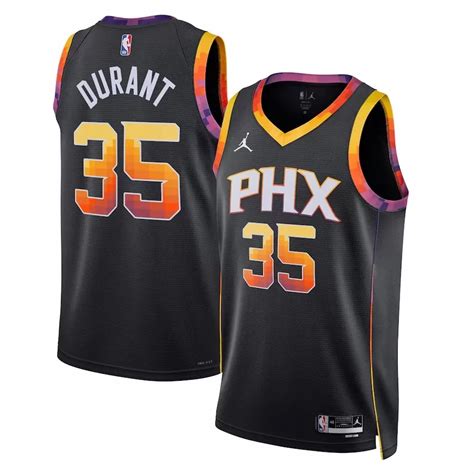 Mens Phoenix Suns Kevin Durant 35 Black Swingman Jersey 202223