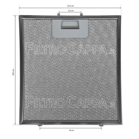 FILTRO METALLICO CONVESSO 23 5 X 24 5 CM PER CAPPA FALMEC 101080114