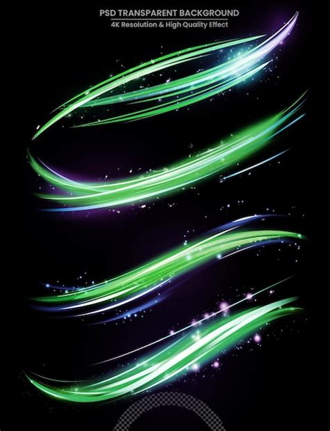 Premium PSD Power Energy Futuristic Wave Flash Magic Sparks Neon Wind