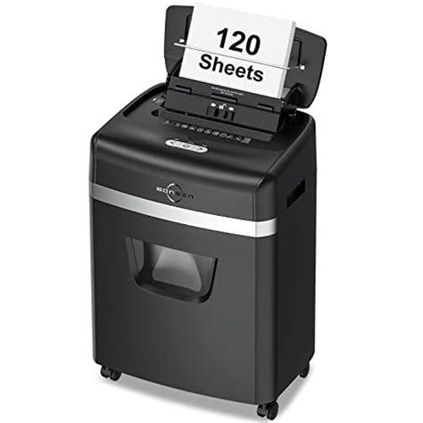 BONSEN 120 Sheet Auto Feed Paper Shredder High Security Micro Cut