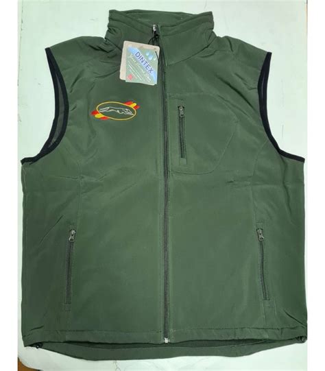 Chaleco Caballero Softshell Bordado Logo Galgo Color Verde Caza