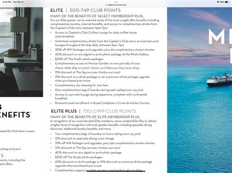 Elite Benefits Seem To Have Changed A Bit Celebrity Cruises Cruise