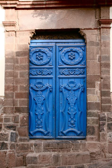 Beautiful Carved Door In Cuzco Peru Cusco Is A City In Southeastern