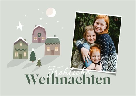 Weihnachtskarte Mit Foto Und Send A Smile