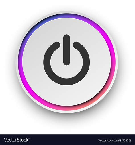 Round spectrum turn on - off button Royalty Free Vector