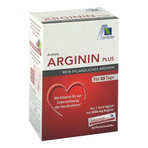 Avitale Arginin Plus Mit Vitamin B1 B6 B12 Und Folsäure