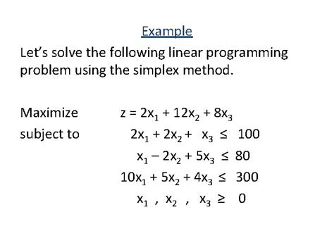 Lecture The Simplex Method Last Lectures Summary