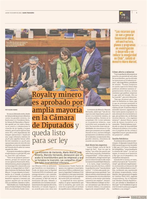 Royalty minero es aprobado por amplia mayoría en la Cámara de Diputados