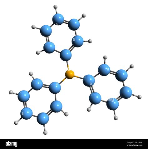 3D image of Triphenylamine skeletal formula - molecular chemical structure of ...