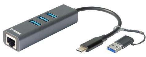 Dub 2332 Adaptateur Usb Cusb Vers Gigabit Ethernet Avec 3 Ports Usb 3