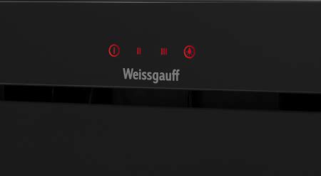 Кухонная встраиваемая вытяжка Weissgauff Intense 600 Touch Black Glass ...