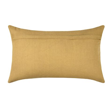 Coussin rectangulaire 50 cm Houston Jaune moutarde Déco textile