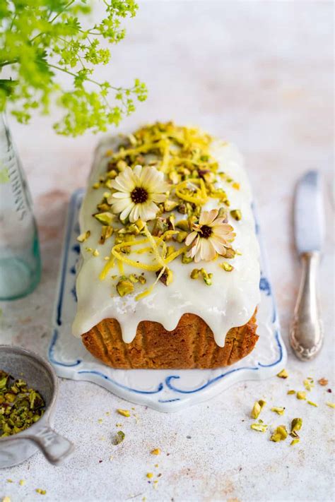 Lemon Courgette Cake With Cream Cheese Glaze - Supergolden Bakes