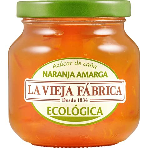 Ecológica mermelada de naranja amarga con azúcar de caña frasco 280 g