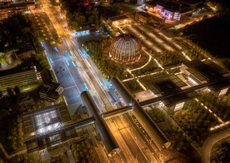 Aerial View Of Cern By Night Postcard Visit Cern Science Gateway