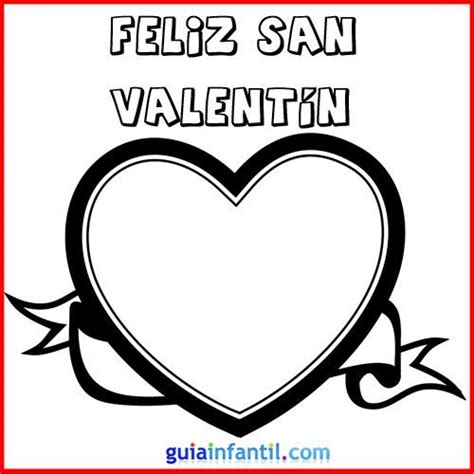 Corazón de San Valentín Tarjeta para colorear