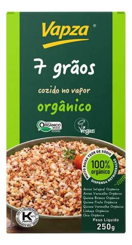 Arroz Org Nico Gr Os Cozido No Vapor Vapza Caixa G Mercadolivre