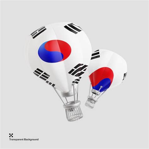 Premium PSD 3d Illustration Of A Hot Air Balloon