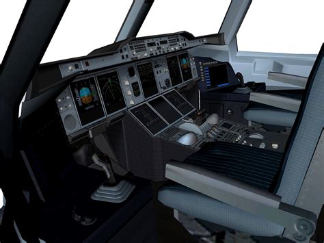 Airbus A380-800 Cockpit 3d model