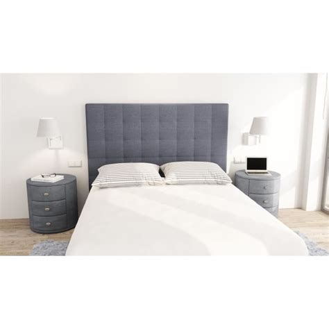 Sogno T Te De Lit Capitonn Es Tissu Gris Fonc Cdiscount Maison