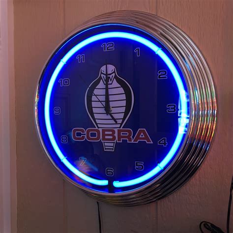 Ford Cobra Neon Clock Ford Cobra Signs Neon Etsy In