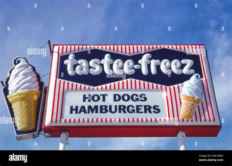 Tastee Freez Ice Cream Sign Santa Fe New Mexico Ca Stock Photo