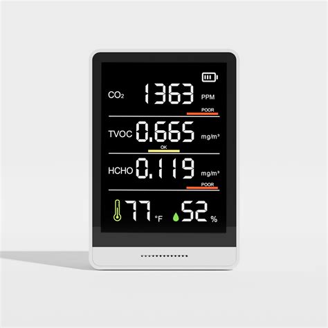 Buy 5 In 1 Professional Indoor Air Quality Monitor Indoor Portable CO2