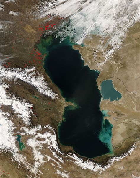 Caspian Sea Satellite Images تصاوير ماهواره اي از دریای خزر