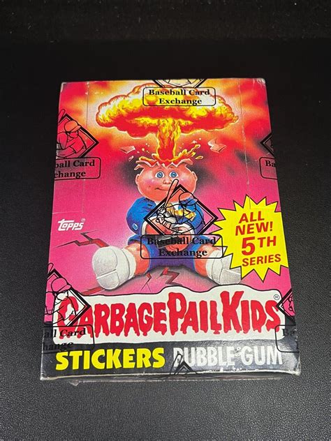 1986 Topps Garbage Pail Kids 5th Series 5 Gpk Bbce Wrapped Wax Pack Box