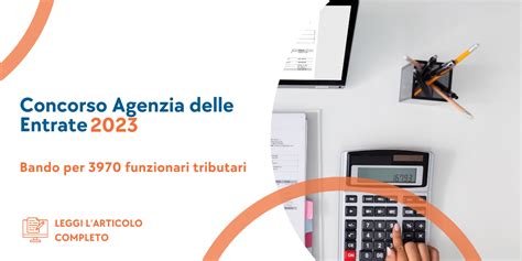 Concorso Funzionari Tributari Agenzia Delle Entrate Posti