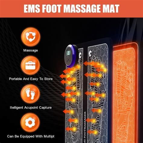 Massage Des Pieds Ems Foot Massage Pad Modes Niveaux De Force