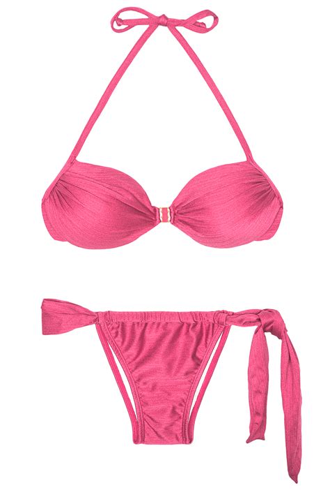 Rio De Sol Brazilian Bikini Lace Pink 100 Days Exchange Policy