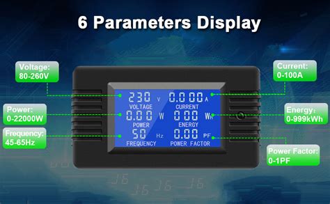 Ac V A Voltometro Amperometro Wattmetro Digitale Misuratore