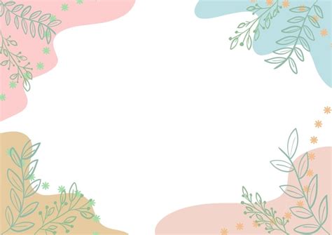 Premium Psd Cute Floral Pastel Border