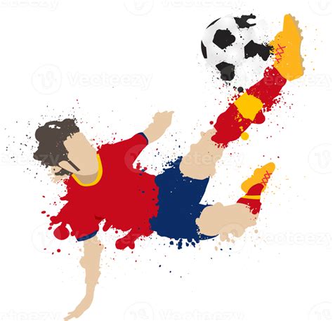 Cartoon Football Soccer Player Man In Action 10135633 PNG