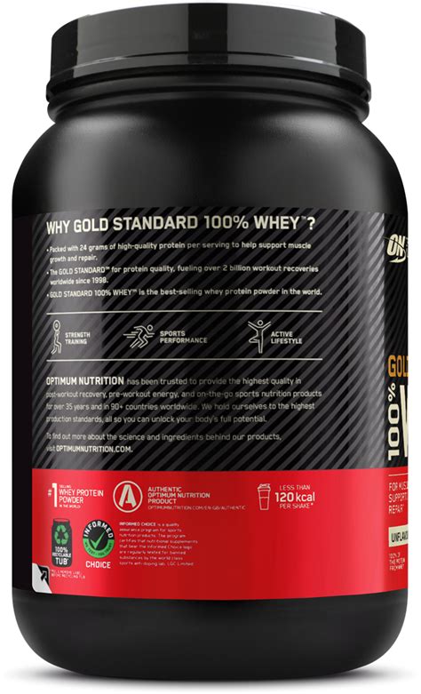 Optimum Nutrition Gold Standard 100% Whey Protein Unflavored (900 g ...