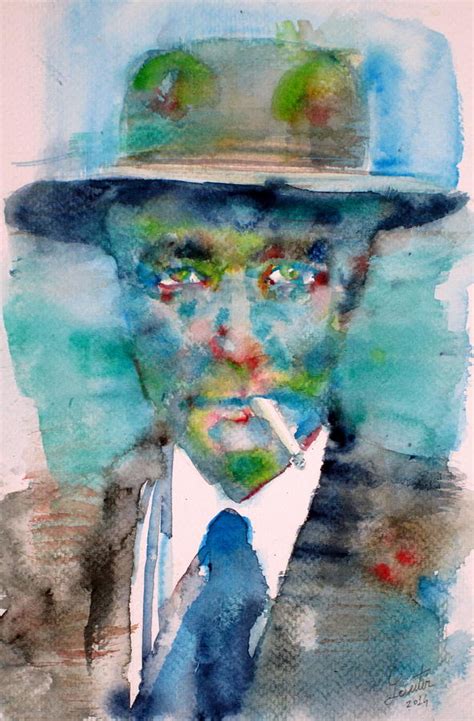 Robert Oppenheimer Watercolor Portrait1 Painting By Fabrizio