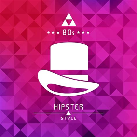 Premium Vector Cylinder Hat Icon Triangle Background