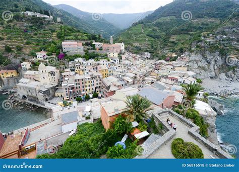 Scenic View Of Colorful Village Vernazza Italy Stock Photo Image Of