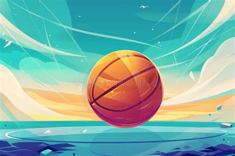 Basketball Ball. Abstract Grainy Gradients Background. Pop Art Style ...