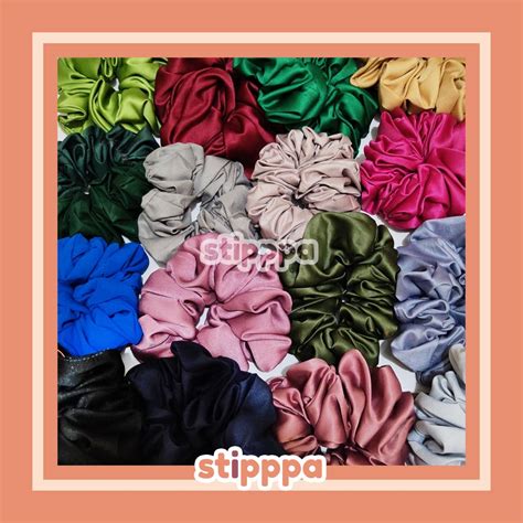 Jual Scrunchie Ikat Rambut Scrunchie Kunciran Rambut Motif Iket